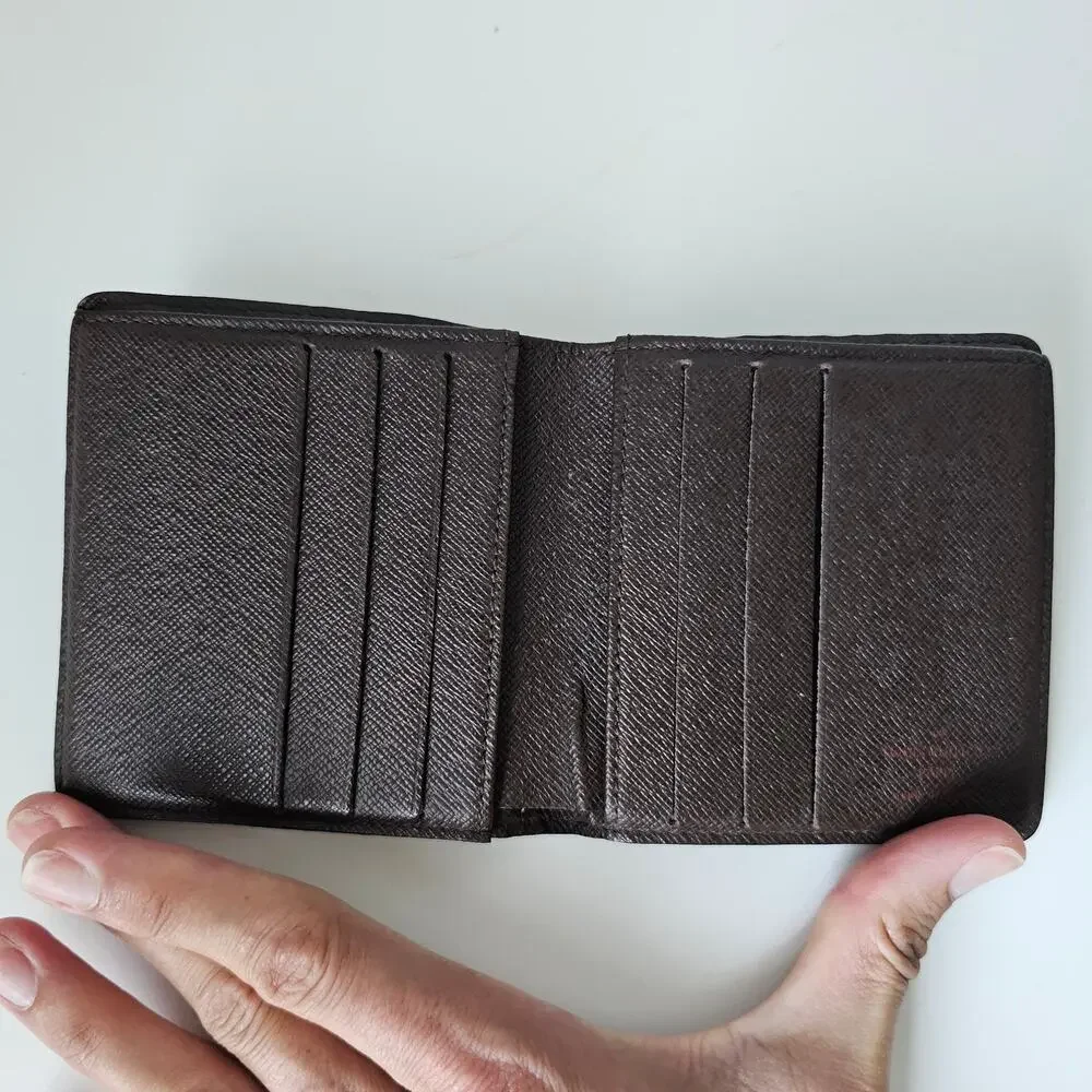LV Louis Vuitton Damier Ebene Marco Bifold men Wallet